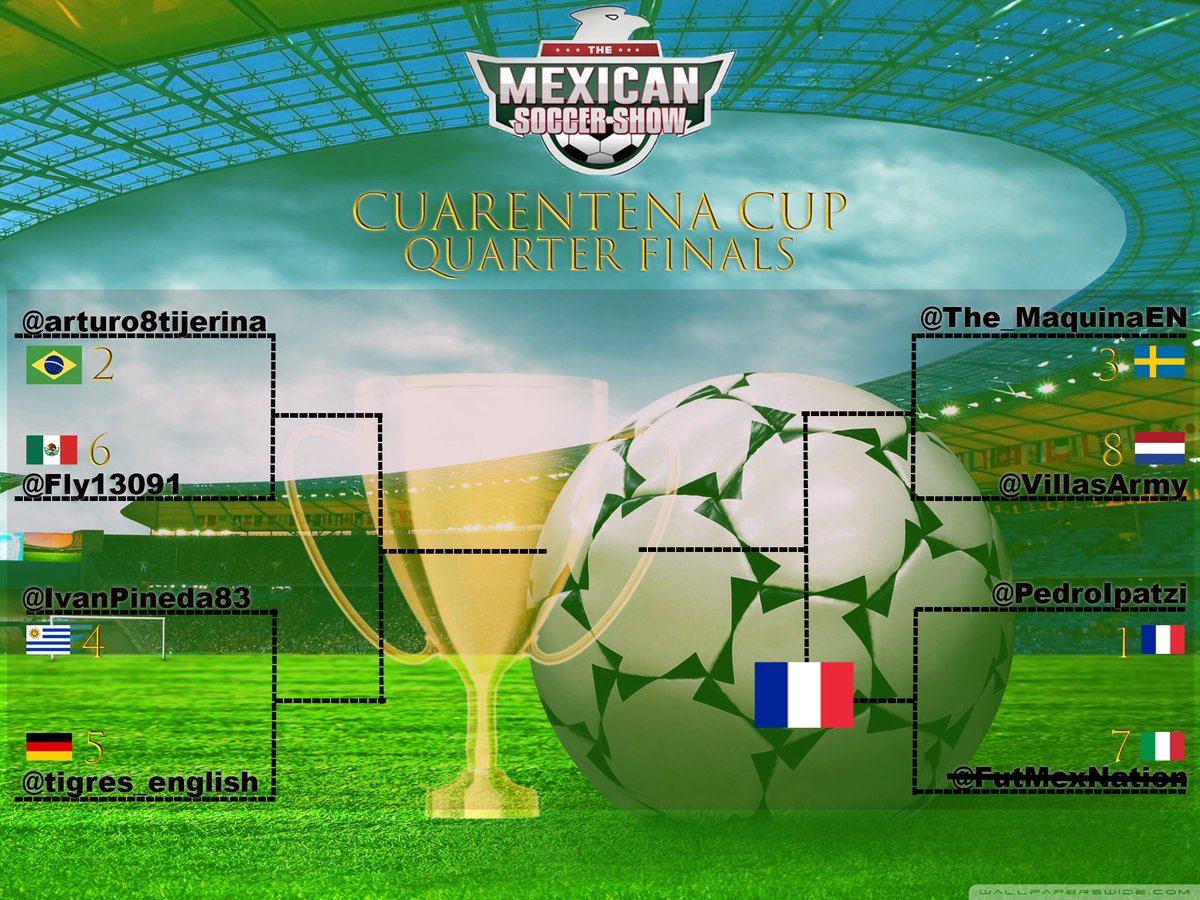 MexSoccerShow's tweet photo. We have our first #CuarentenaCup20 Semifinalist! 

With a commanding 5-0 win, @PedroIpatzi (France) beats @FutMexNation (Italy) and moves on to the next round! https://t.co/F9tU0y11wW
