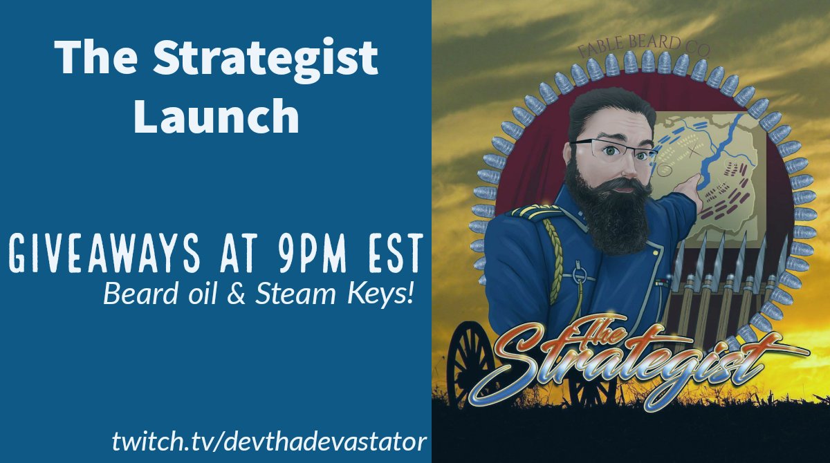🔹🔷 Retweet Giveaway!!! 🔷🔹

One lucky winner will be chosen for a free bottle of beard oil! Retweet and like to enter! Should be a good time so come by the stream too! 

Super excited and would appreciate it!