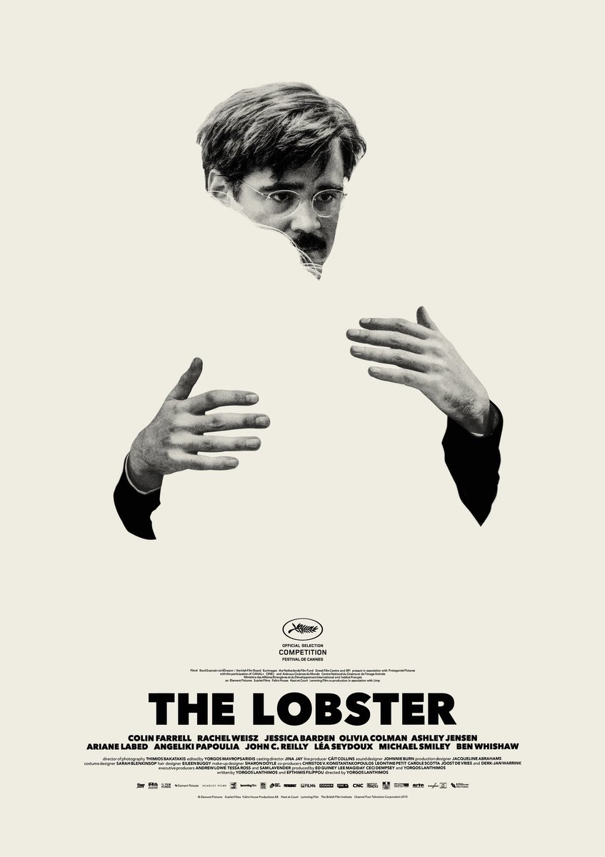 The Lobster (2015)- shit this movie is weird but it’s very good- dystopian society film but in the most unique way possible - unsettling ending