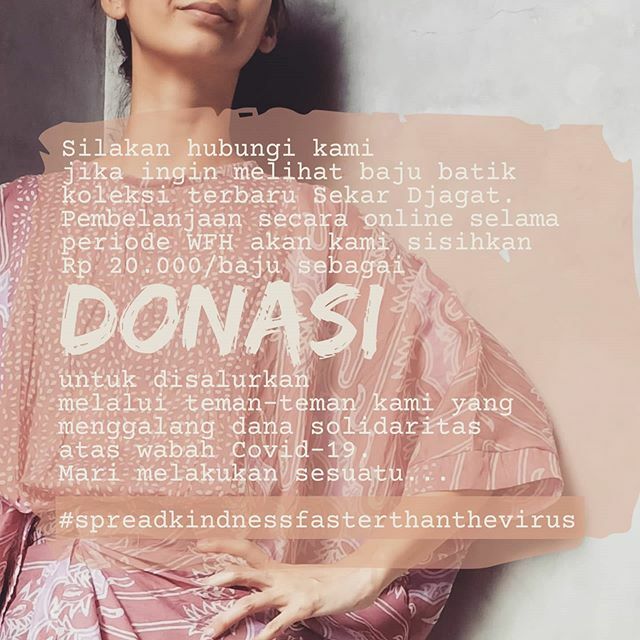 Kami merasa jengah mengunggah foto produk baru sekalipun koleksi kami begitu menumpuk.
Silakan menghubungi kami melalui DM atau WA jika ingin menengoknya.
Setiap pembelian sahabat Sekar akan disisihkan sebesar Rp 20.000 sebagai donasi yang akan disalurka… ift.tt/2xvvAQQ