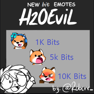 H2OEvil's tweet photo. Just fyi Everyone!! ALL Tier Emotes/ Bit Emotes and Sub Badges are now live!!! I am so happy with how Roberto Cruz did these!!! go support him and his work over on his page!  https://t.co/NPJEEdnoVW

#Twitch #emotes #tiers #bitemotes #subbadges #amazingwork #FoxDen #Streamer https://t.co/CfAMvWvt4I