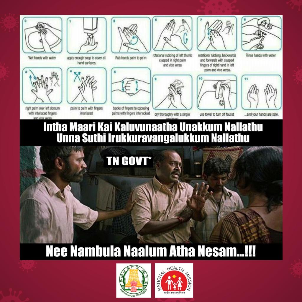 NHM_TN's tweet photo. Wash you hands,especially after touching any frequently used item or surface 👏👏 https://t.co/JhedusZGUk #TN_Together_AgainstCorona #stopcoronatn #handwashing #regularhandwash https://t.co/7lxX5M71g9