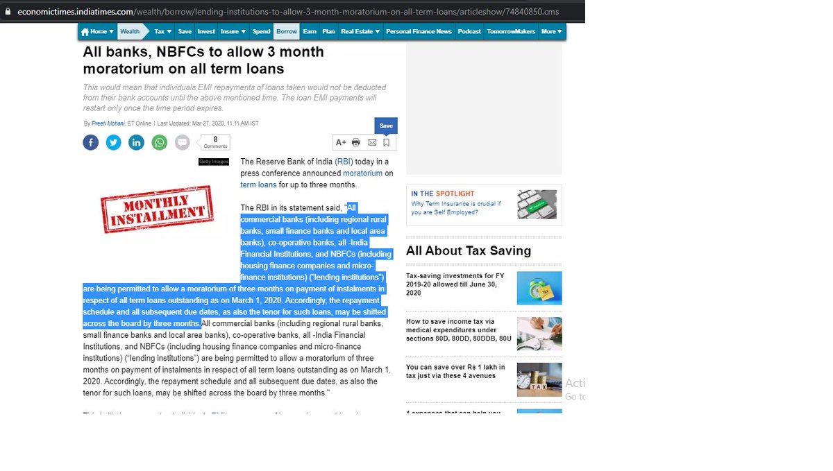 YogeshBande3's tweet photo. @EconomicTimes Content editing mistake, showing same paragraph twice in the news please look into this. 

Thanks https://t.co/uEUzmwEC8B