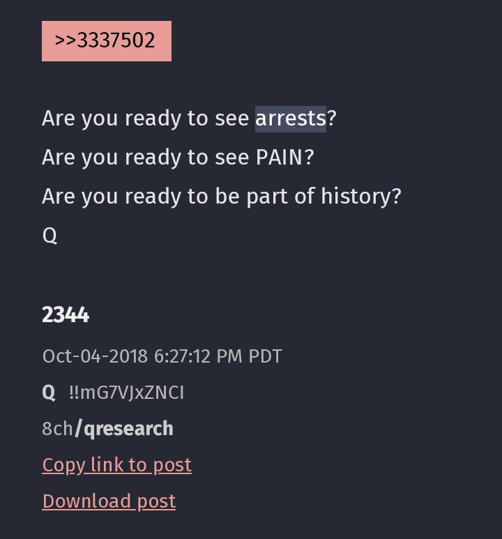 20. "Mass Arrests/Cabal Takedown" #QAnon says there will be mass arrests of the global cabal but is this something new and unique to this movement? No The New Age has been pushing the idea of taking down the Cabal with mass arrests for nearly a decade....