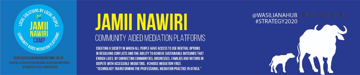 WasilianaHub's tweet photo. #mediateKE
JAMII NAWIRI

#Mediators such as @WasilianaHub associate, West Nile Mediation Centre Uganda @mediationUganda who serve in our communities are preferred when there are disputes. Available 24/7/366, keeping communities flourishing.

#ChooseMediationFirst
@MediatorsBB https://t.co/HlsscLx1AE