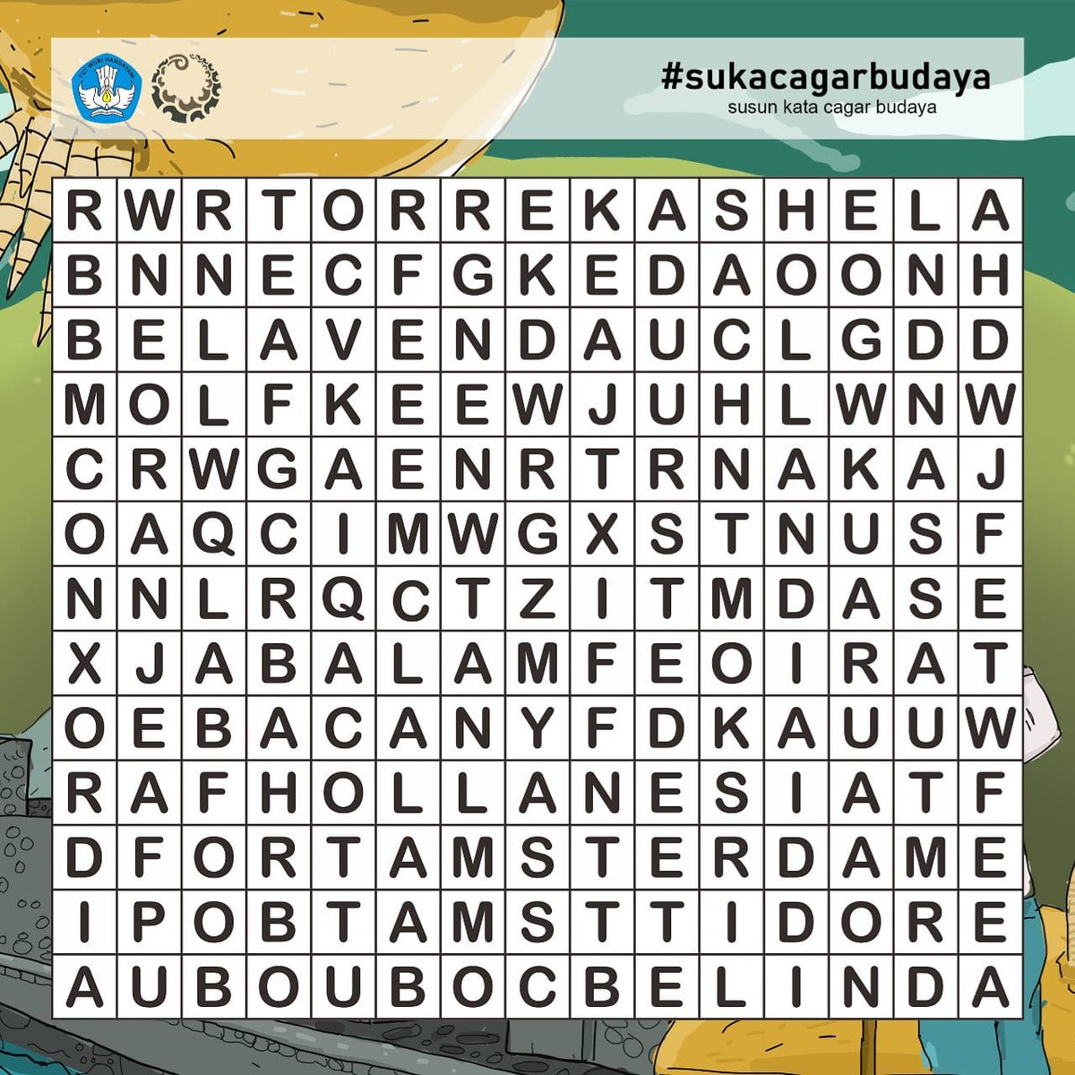 bpkxxi's tweet photo. Bagimana ngoni pe kegiatan selama #DiRumahAja? Daripada pastiu, mari tong barmaeng "Suka Cagar Budaya" la kase segar ngoni pe pengetahuan tentang cagar budaya.
Susunlah menjadi nama-nama benteng yang ada di Provinsi Maluku.
Kita tunggu ya jawabannya.

#sukacagarbudaya
#bpcbmalut https://t.co/qiC2ui5cZu