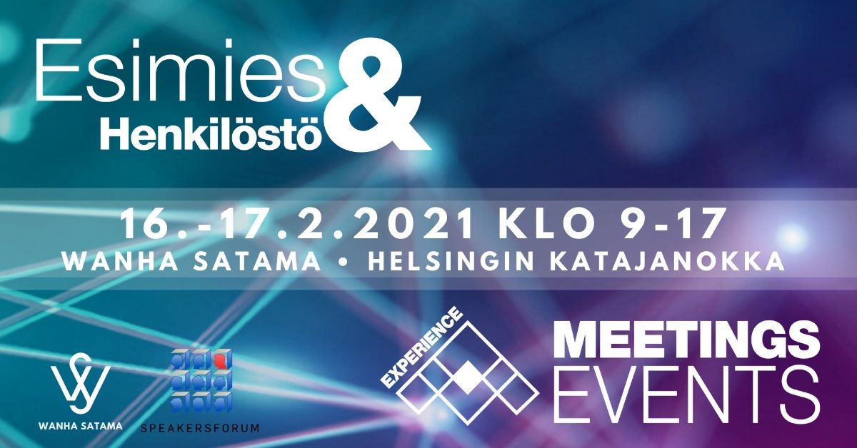 Esimies &amp; Henkilöstö -messutapahtuma siirtyy 
helmikuulle 2021. Haluamme uudella ajankohdalla varmistaa onnistuneen tapahtuman kaikille yhteistyökumppaneille ja vierailijoille. Pysytään yhdessä terveinä!
#tapahtumat #hr #esimiesjahenkilosto