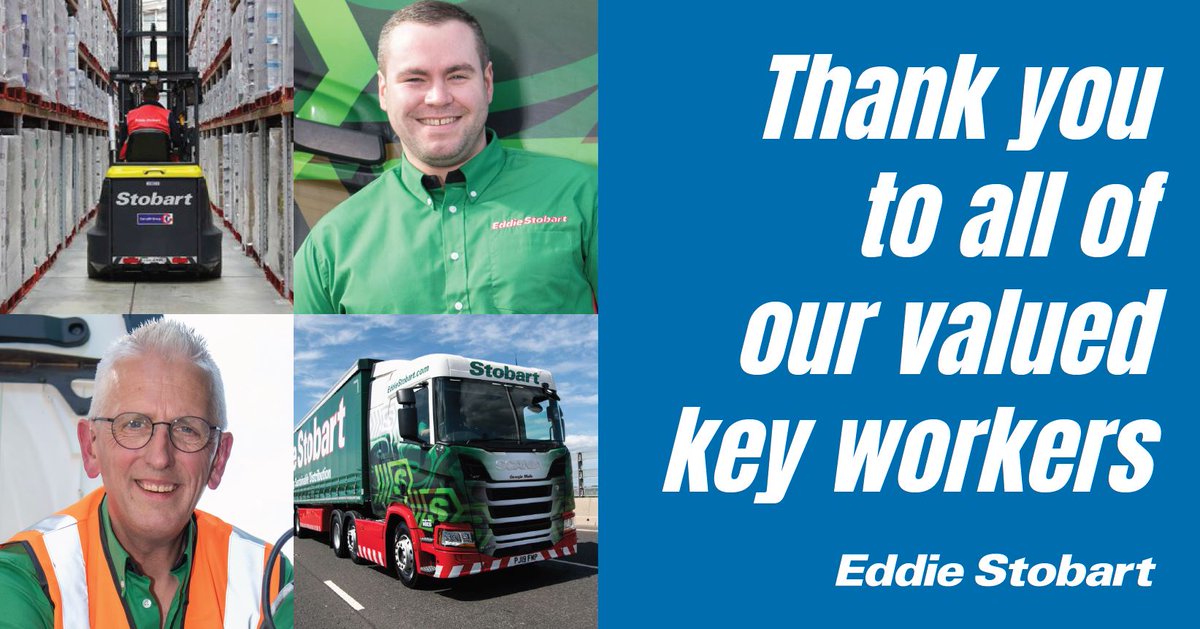 EddieStobartCom's tweet photo. Our drivers, along with the back office support are key in moving essential goods for the people and businesses of the UK. We want to say a huge thank you to all of these key colleagues. They are all working extremely hard for our country non-stop. #StayHomeSaveLives https://t.co/ZdIW9Bxd2b