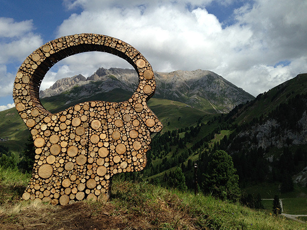 Mind's Eye (2015) situated in the Italian Dolomite Mountains, by sculptor Olga Ziemska #womensart