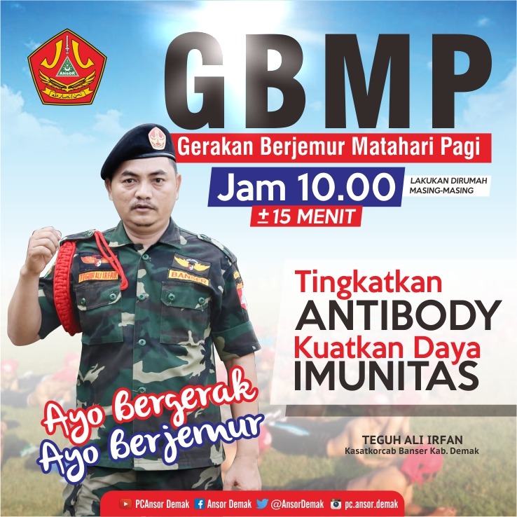 Ayo tingkatkan imunitas tubuh kita dengan GERAKAN BERJEMUR MATAHARI pad pukul 10 pagi sekurangnya 15 menit setiap hari....
<a href="/om_iswdg/">mohiskandar</a> 
<a href="/Maddani8/">Hoeda aja</a> 
<a href="/mamans7880/">Sulaiman</a> 
<a href="/mnurihsan2903/">Muhammad Nur Ihsan</a> 
<a href="/toev_612/">bieb toev</a> 
<a href="/kangtofa_88/">Mustofa NN</a> 
#BersatuLawanCovid19 
#StayAtHome