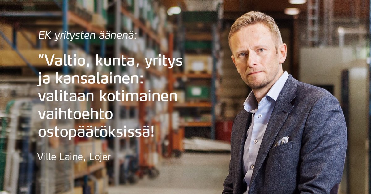 Valtio käyttää vuosittain 35 mrd euroa julkisiin hankintoihin. Talouskriisissä ne on suunnattava maksimaalisesti kotimaisille toimittajille, vaatii <a href="/Lojer_Group/">Lojer_Group</a>’in Ville Laine. 

#EKyritystenäänenä #koronafi #koronavirusfi