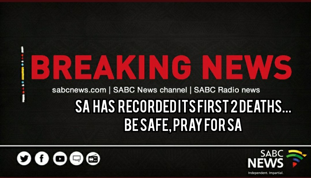 #BreakingNews #NewsUpdate #CoronavirusLockdown #21daysLockdownSA #BeSafe #CoronavirusOutbreak