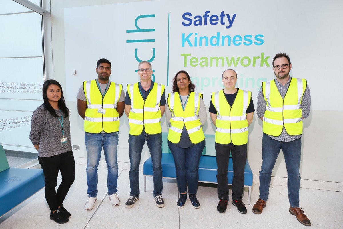 Here are some of our lovely finance team who have been delivering supplies to wards.  Everyone is helping <a href="/uclh/">UCLH</a> #OneTeam