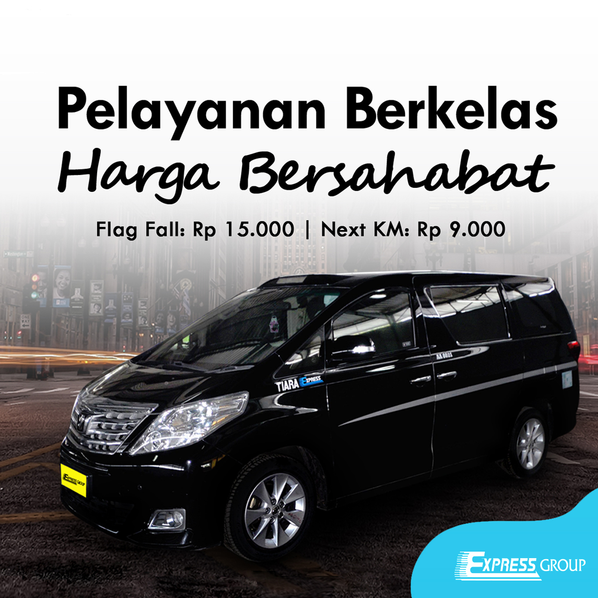 Nikmati kenyaman perjalanan dengan pelayanan eksklusif dari Tiara Express.
Berikan pengalaman perjalanan Anda dengan pelayanan terbaik dari Tiara Express.
Premium Taxi Tiara Express dapat Anda pesan di: 1500122 / Whatsapp 089 540 1500122