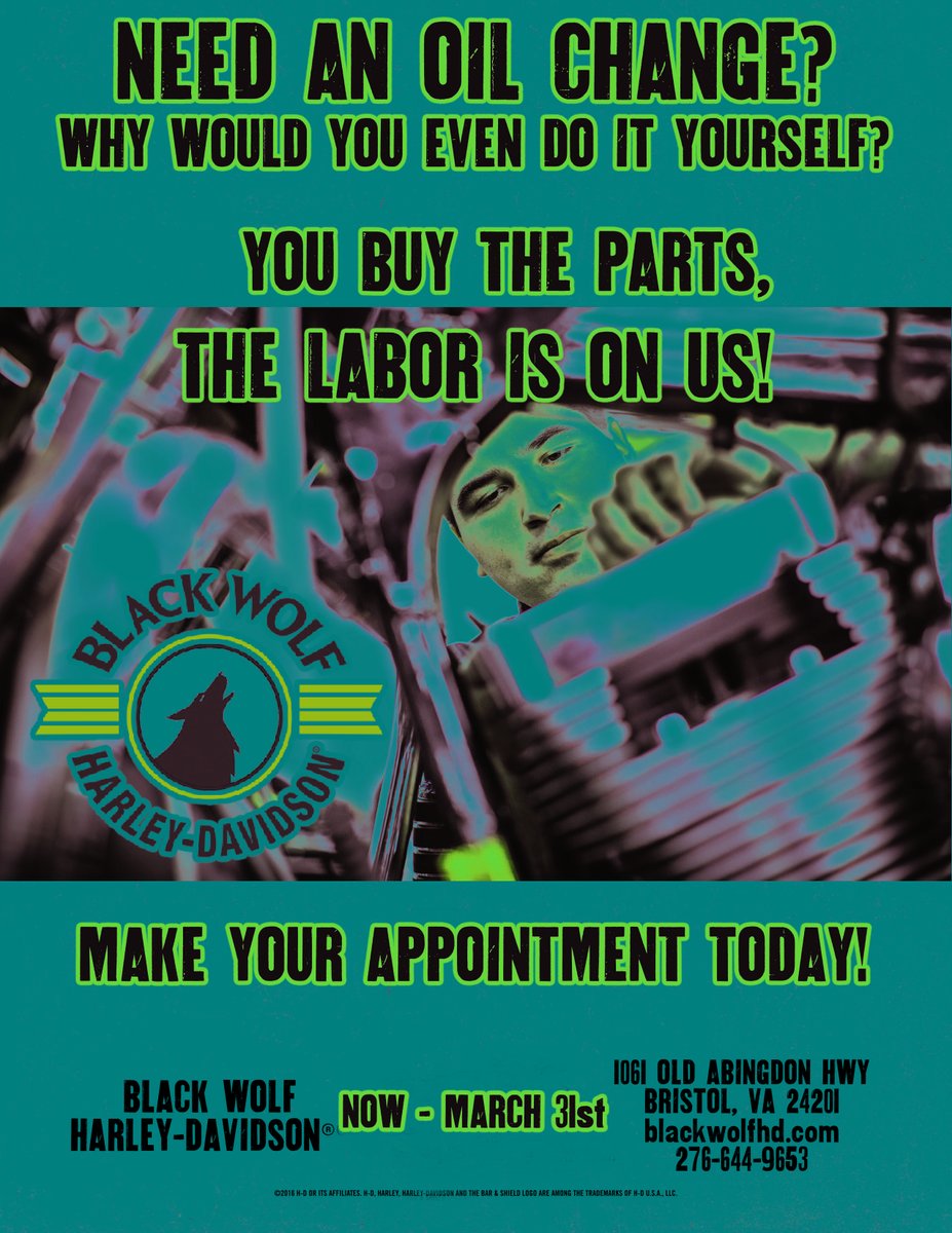 Riding season is here!
We know you're ready, but, is your ride ready?
💥 Check out our Oil change special!
💥 Make your appointment here:  bit.ly/32FOG0g