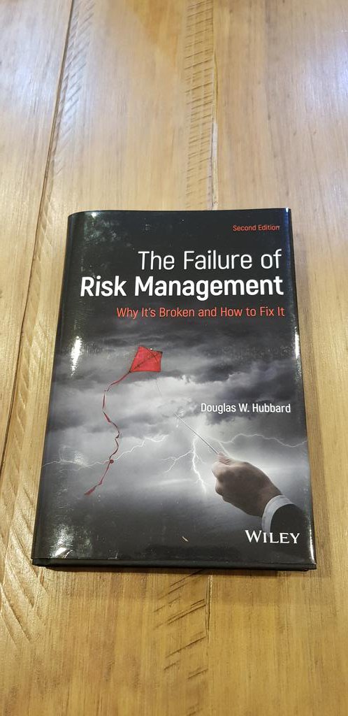 markachaplin's tweet photo. Discovering all the new content in Douglas Hubbard's second edition of The Failure of Risk Management. Important content if you want to manage risk properly. #inforisk #riskmanagement https://t.co/WuI2sSCZXi
