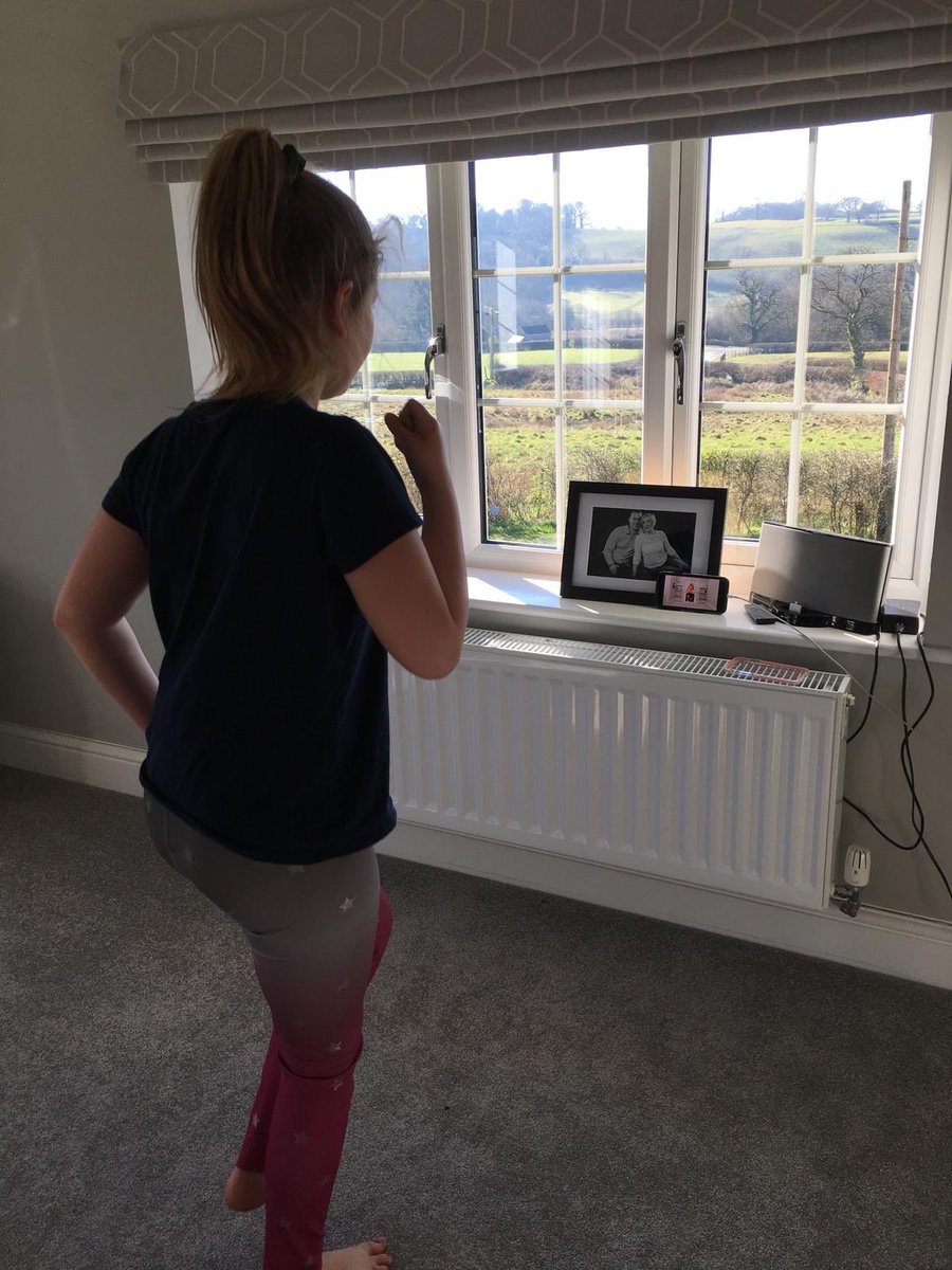 Yesterday’s PE lesson with <a href="/thebodycoach/">Joe Wicks</a> she’s still keeping fit <a href="/LlandoveryColPE/">LlandoveryCollege PE</a> <a href="/LlandoveryPrep/">Llandovery Prep</a>