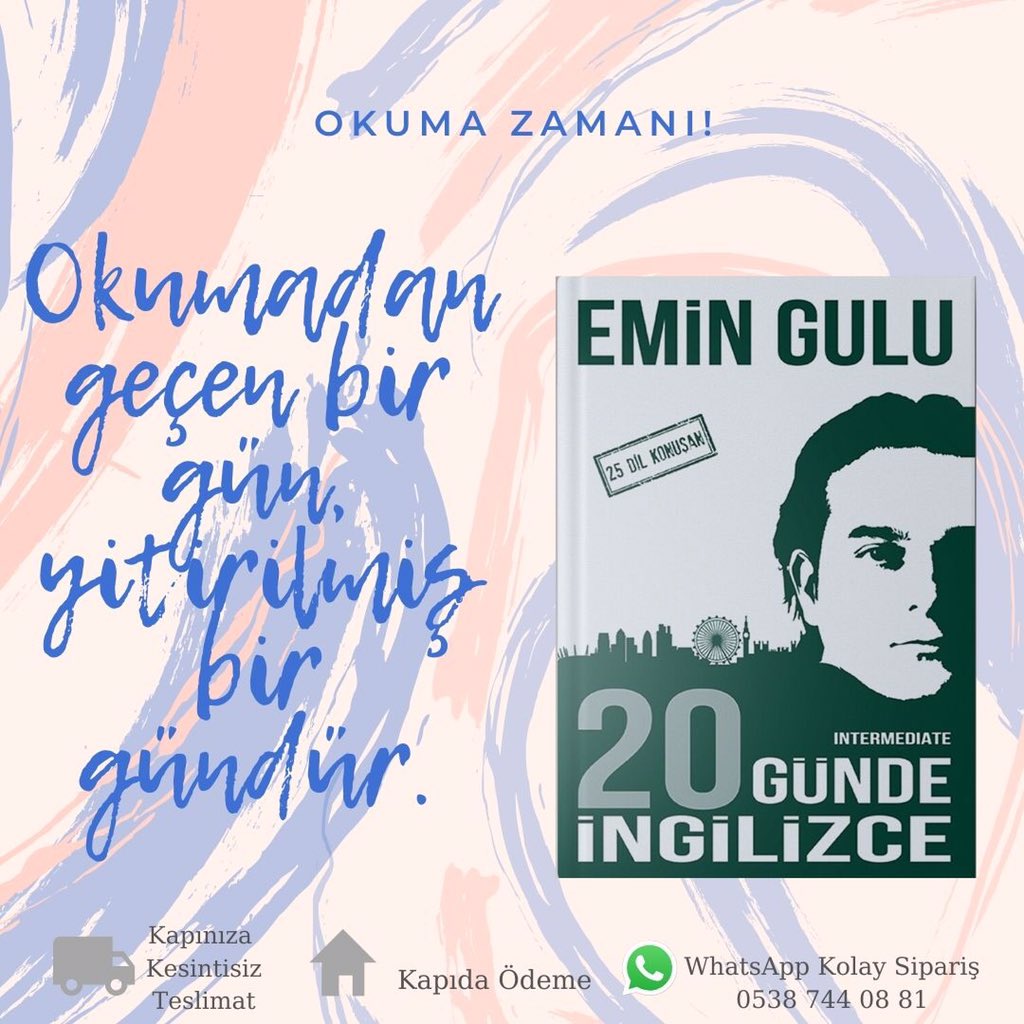 "20 Günde İngilizce" kitabını okumanın tam zamanı! Kitap okuyarak hem ruhunuzu, hem de İngilizce pratik yaparak zihninizi besleyin. 📚✅ #ingilizceöğreniyorum #20gundeingilizce #bookstagram #kitaptavsiyesi #kitapkurdu #englishbook #emingulu #evdekal #hızlıingilizce #HayatEveSigar