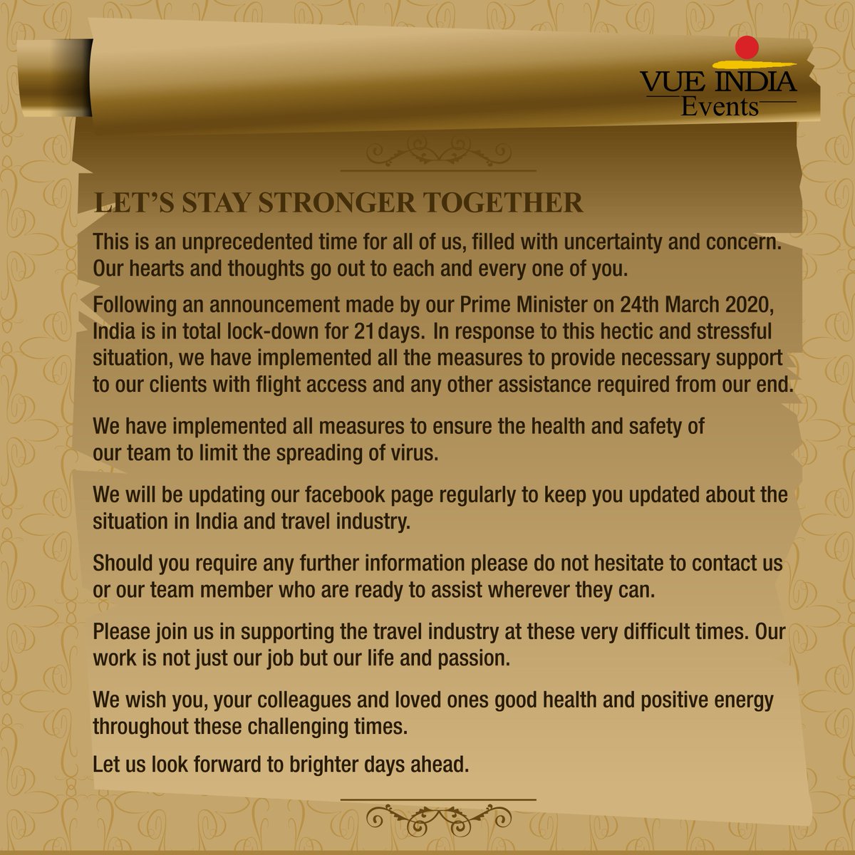 VueIndiaEvents's tweet photo. Let's stay stronger together against CORONAVIRUS (COVID-19) https://t.co/9bxc9k9ZIK