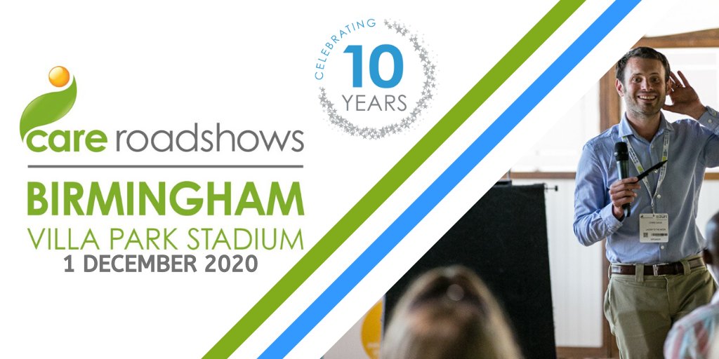 careroadshows's tweet photo. Care Roadshows Birmingham will now be on the 1st December 2020 at Villa Park Stadium.

We hope you are all well and we are looking forward to seeing you all in December!

For more information visit our website: https://t.co/tZ8yTP1pOf https://t.co/ZuDhX5KNaE