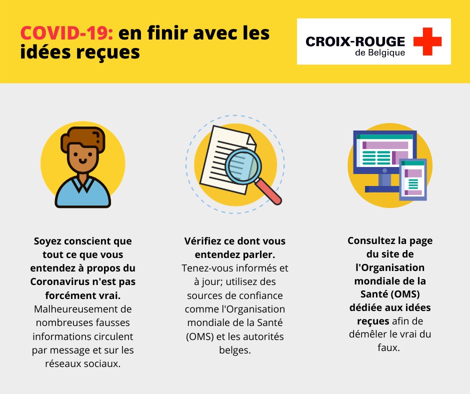 PlanuBe's tweet photo. Sur base de recommandations scientifiques, la Croix Rouge Internationale a émis 4 infographies pour la population. Celles-ci ont été adaptées à la Croix Rouge de Belgique (@CroixRougeBE) #COVID19 #Coronavirus https://t.co/nrdOctJ5EC