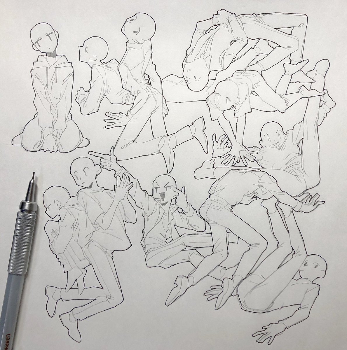 自分はカクカク描くのが好きだな〜と改めて思った
あくまでこういうタッチが好きだなって感じてくれる人向け 