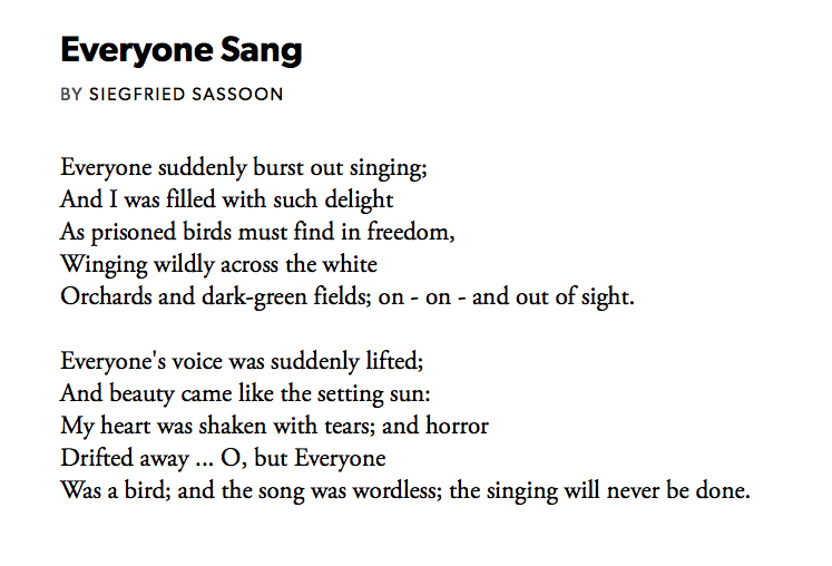 28 Everyone Sang by Siegfried SassoonFor  #ClapForNHS  #PandemicPoems https://soundcloud.com/user-115260978/28-everyone-sang-by-siegfried-sassoon