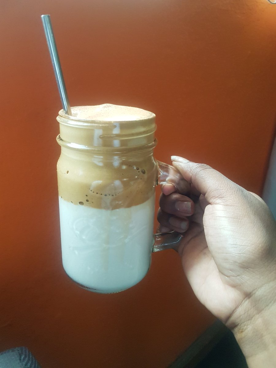 Quarantine cuisineDalgona Coffee topped with ground cinnamonI followed  @milktpapi's recipe and also used some Chocolate Orange instant coffee that I had laying around