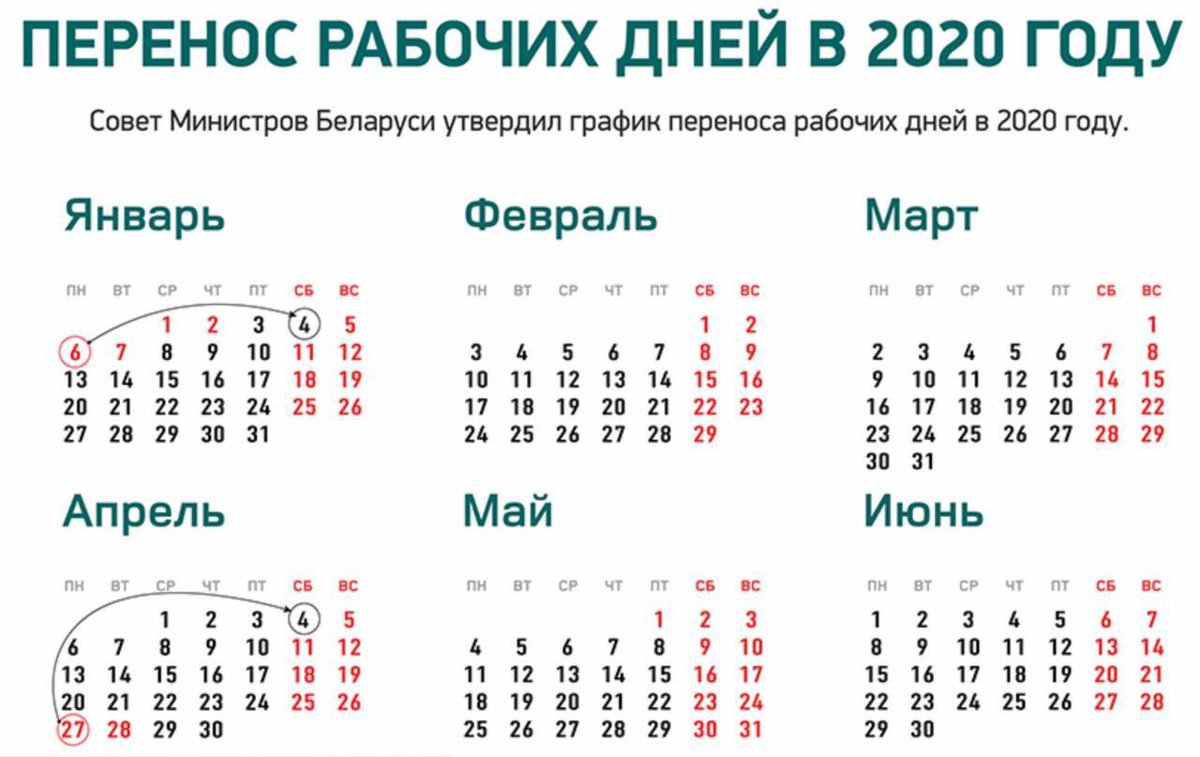 6 июня 2020 день. Выходные дни РБ. Рабочие дни в апреле 2020. Перенос рабочих дней. Праздничные дни в Беларуси.