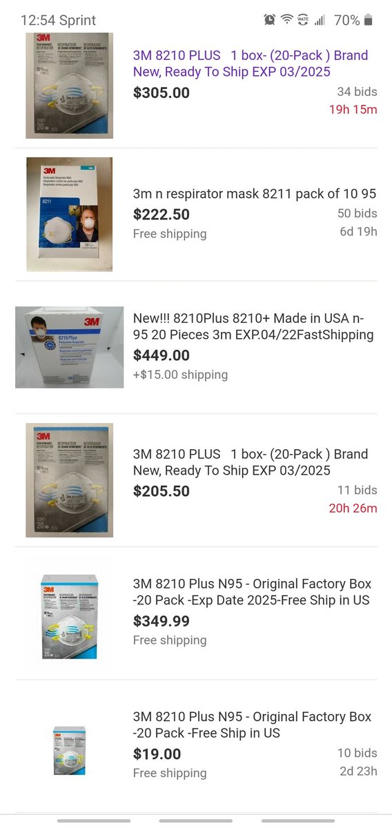 madeasymoney's tweet image. Ebay is continuing to let sellers abuse their platform for personal gains. Come on now Ebay!!!
Shut down the Price Gaugers!
#ebay #pricegougers #3mmask #n95mask #coronavirus #CoronaLockdown #Corona #CoronavirusOutbreak #bitcoin #btc #Crypto