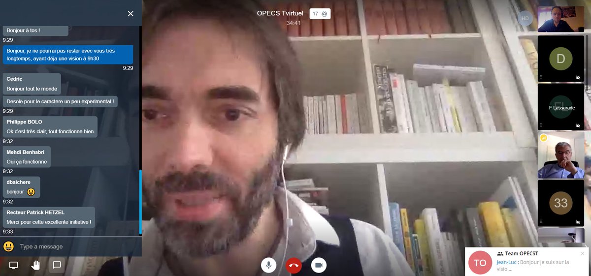 tgassilloud's tweet photo. Merci à @VillaniCedric pour cette 1ère visioconférence @AN_OPECST
▶️ "Chers amis, bienvenue dans cette visio-réunion de l'#OPESCT"
▶️ Apports scientifiques lutter contre le #Covid_19fr
▶️ Important pour éclairer le travail parlementaire.
#directAN https://t.co/aTjIDFZjkZ