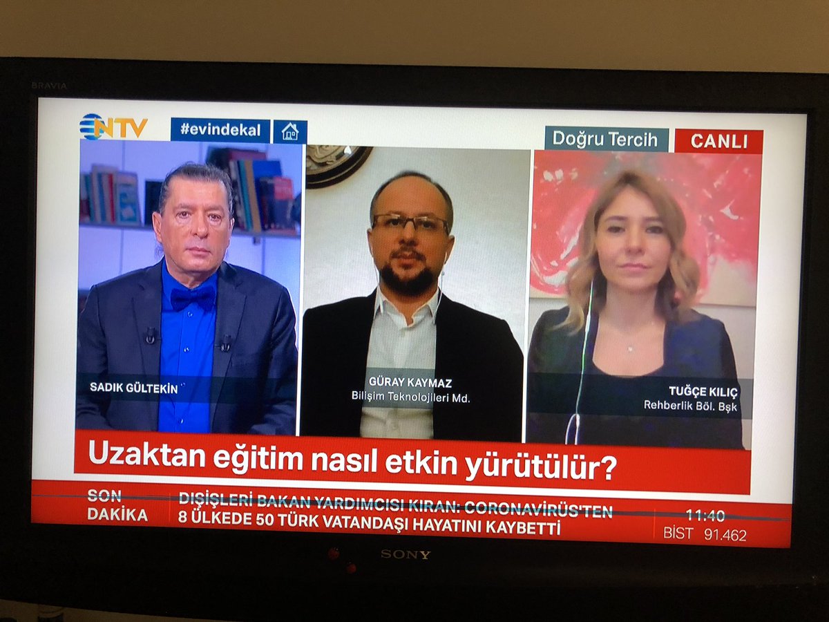 Güray ve Tuğçe hocalarımız NTV’de Doğru Tercih programında uzaktan eğitimi konuşuyorlar.
