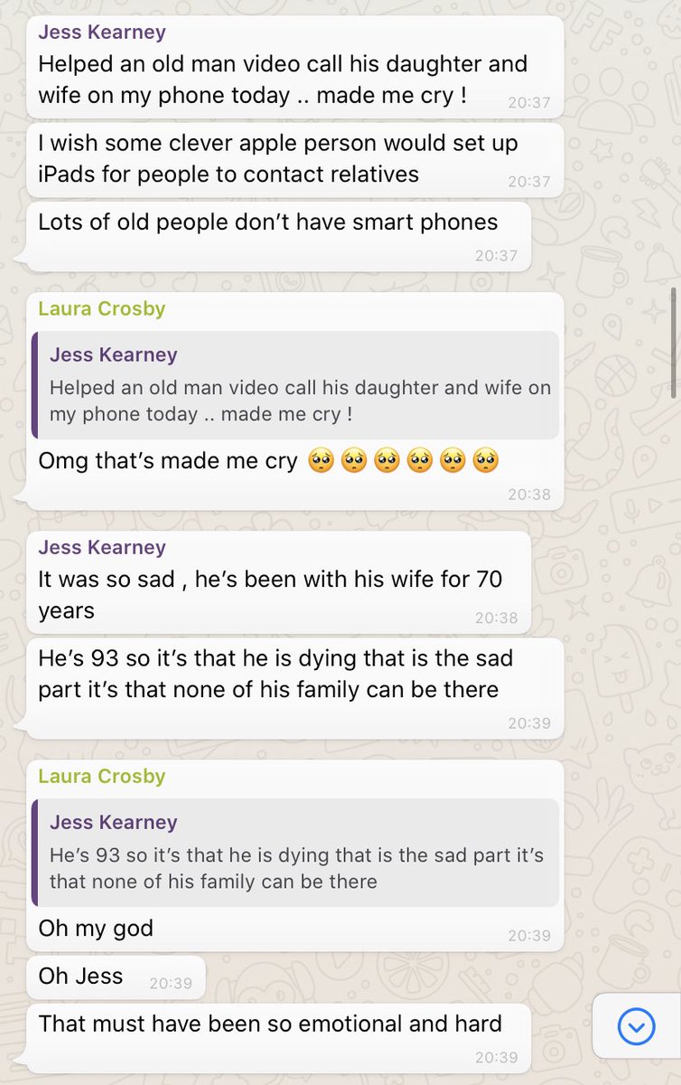 As you can imagine.. our WhatsApp group were all on floods 😢. <a href="/NHSuk/">NHS</a> you are incredible 💜