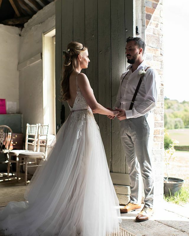 • J A D E •
.
.
Jade is our very own #wattersbride she chose A v i g n o n  as her one for her day and we  think she looks absolutely beautiful! .
.
Soft charmeuse lining, super floaty tulle and incredible embroidered leaf appliqué finished with a ro… ift.tt/3dAEnBc