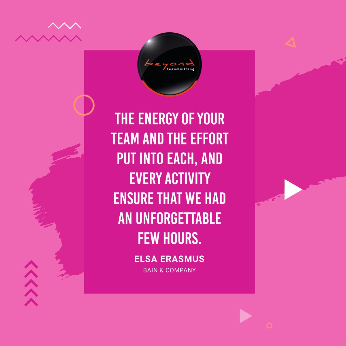 beyondteambuild's tweet image. #Testimonial #BEYONDTeambuilding #HISIDEGroup #takeyourteambeyond #teambuilding #teambuild #teamspirit #goteam