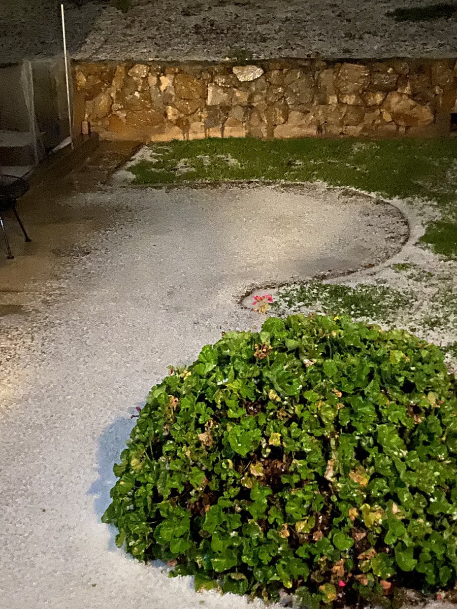 GrrArrgh's tweet photo. It’s hailing in San Diego. I’ve lived here 18ys, this is a first. I need the world to just settle back down for a bit. #WhatsHappening #SanDiego #NotMyWeather https://t.co/DqoQnhDeKy