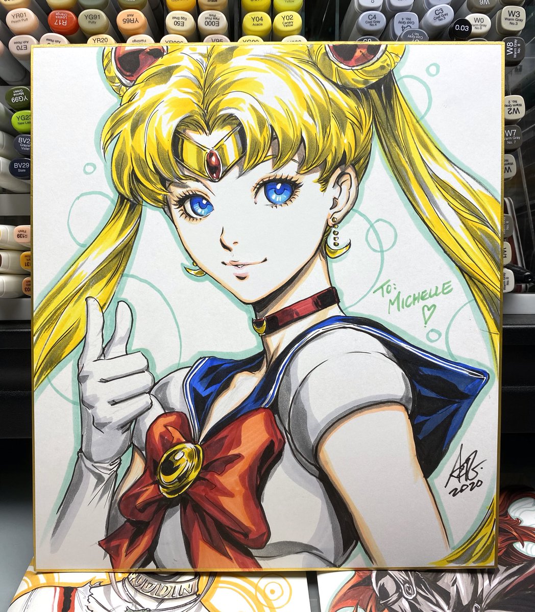 Artgerm's tweet photo. A gift sketch of Sailor Moon done over Instagram Live. Thanks for everyone who joined and I look forward to the next stream. Meanwhile u can still catch the reply videos before they disappear. #sailormoon https://t.co/qTVx2JDWuM