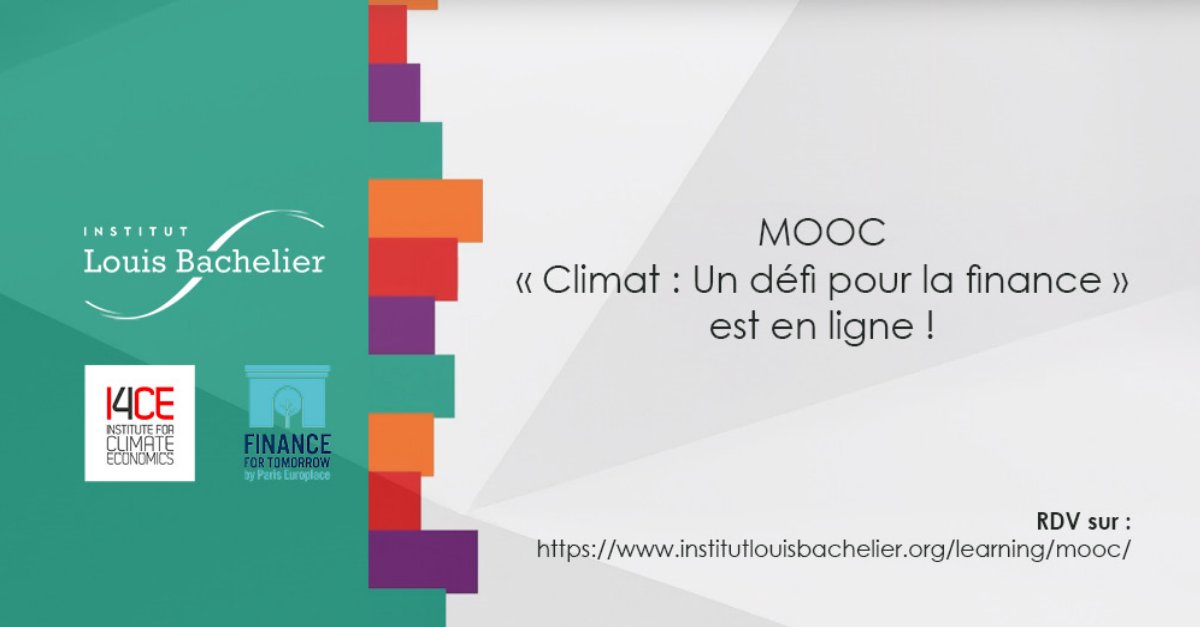IFD_Paris's tweet photo. 🖥️ #LearnForTomorrow L'institut @LouisBachelier vient de publier son MOOC "Climat : un défi pour la #finance" en partenariat avec @I4CE_ et @finfortomorrow ! Plus d'infos 👉 https://t.co/PyU1GoaWOW #MOOCClimat2020 #FinanceDurable https://t.co/iyQJ3AC2CI