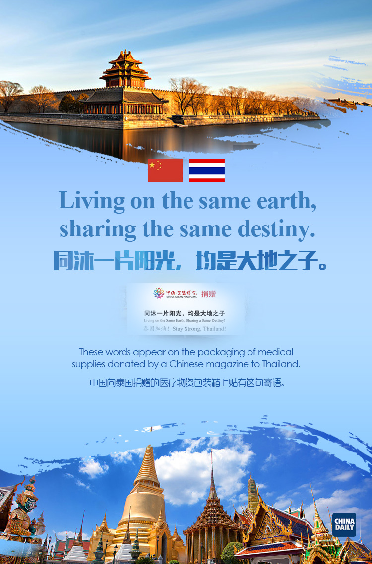 Batfy_batflying's tweet photo. China has been offering a helping hand to other countries in the global fight against the novel coronavirus outbreak, sometimes in a quite poetic way.
Here are some of the touching words sent along with Chinese donations to epidemic-hit areas. https://t.co/1beaoBujXn