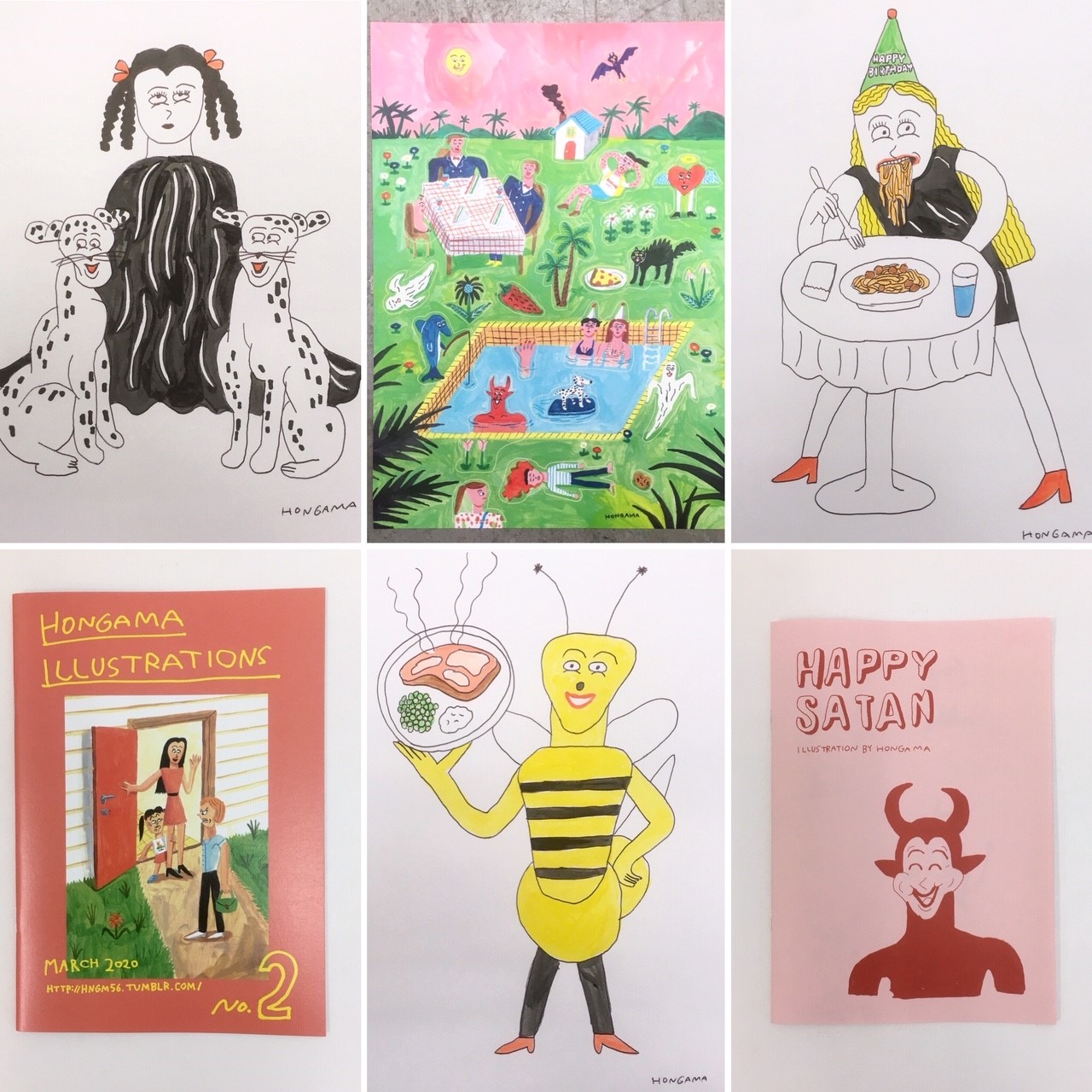 ホンガマ hongama 額入り原画イラスト ホンガマ hongama 額入り原画イラスト LURF GALLERY | ARTWORKS