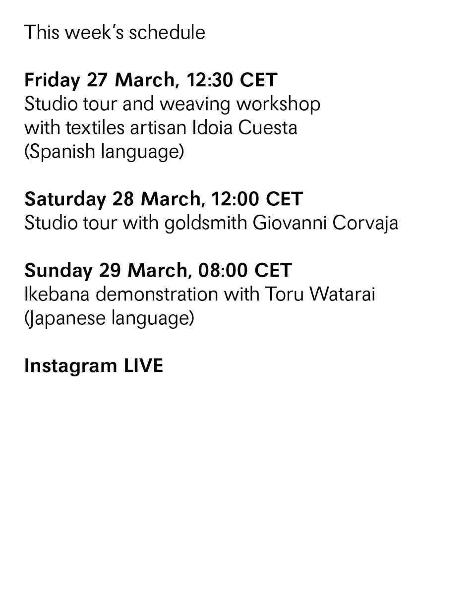 Introducing ‘LOEWE EN CASA’: a series of online events and workshops taking place through Instagram LIVE to enjoy while you #StayAtHome. #StayHome