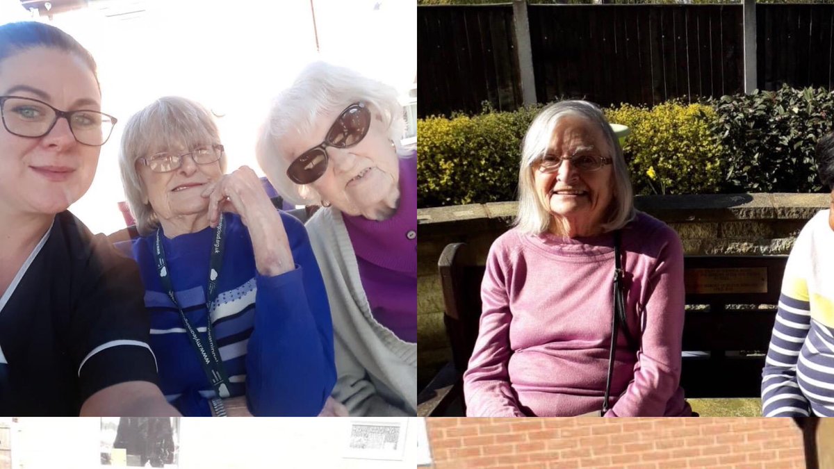 The sun was out yesterday and so were the residents!
It was a  beautiful day at Coniston House, so we all escaped to the gardens for some fresh air and some lolly pops.