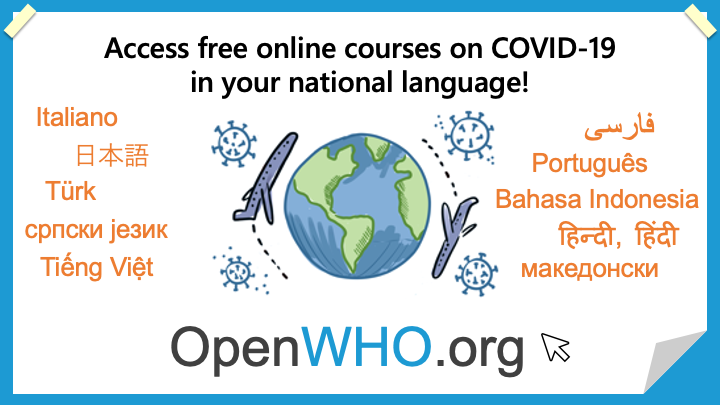 Join  #OpenWHO: the free, open-access learning platform for health emergencies. Learn from public health experts about topics including  #covid19, risk communication,  #ebola, infection prevention & much more.Almost 1 million enrollments, join us today:  https://bit.ly/3bvlPAO 