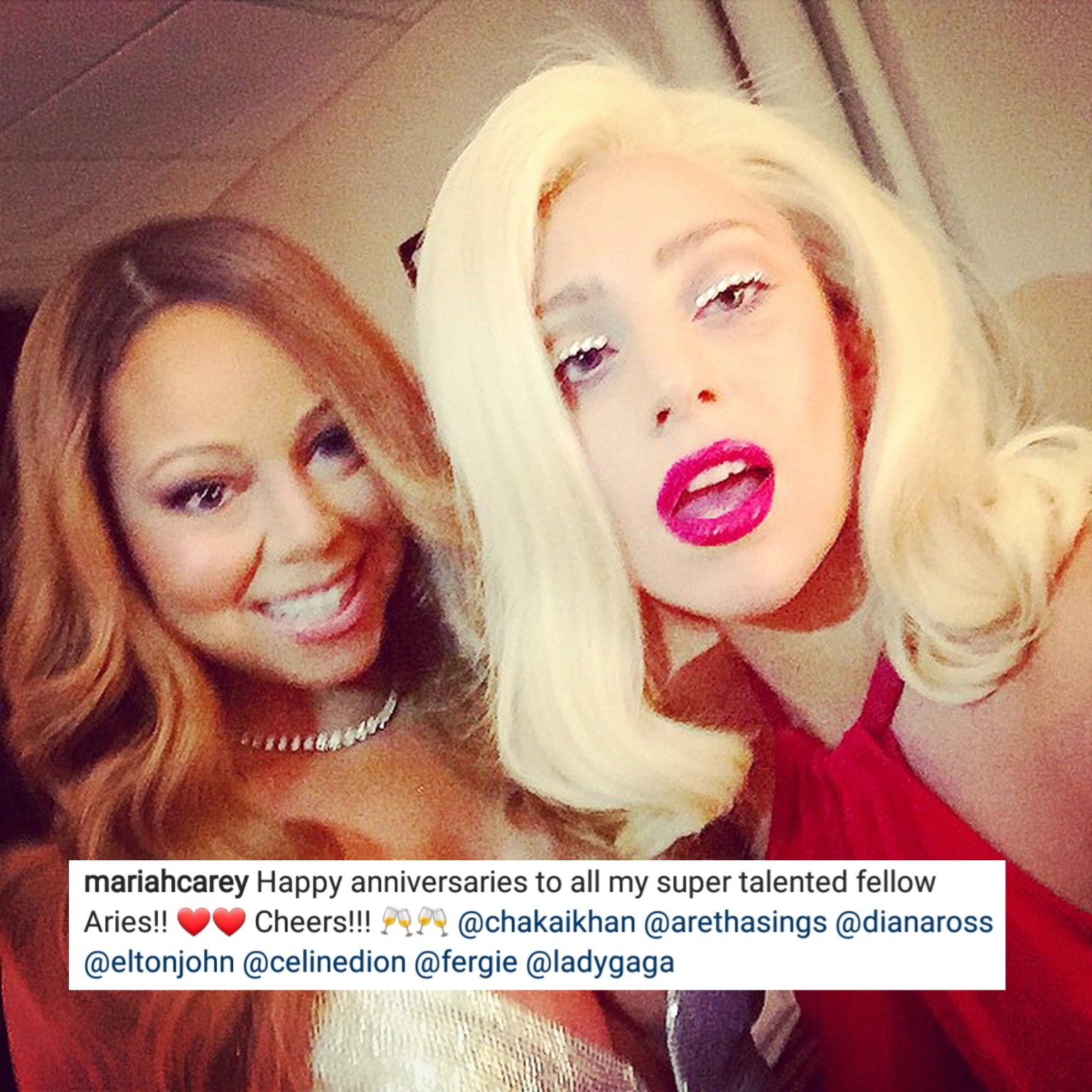 Mariah carey wishing lady gaga a happy birthday 