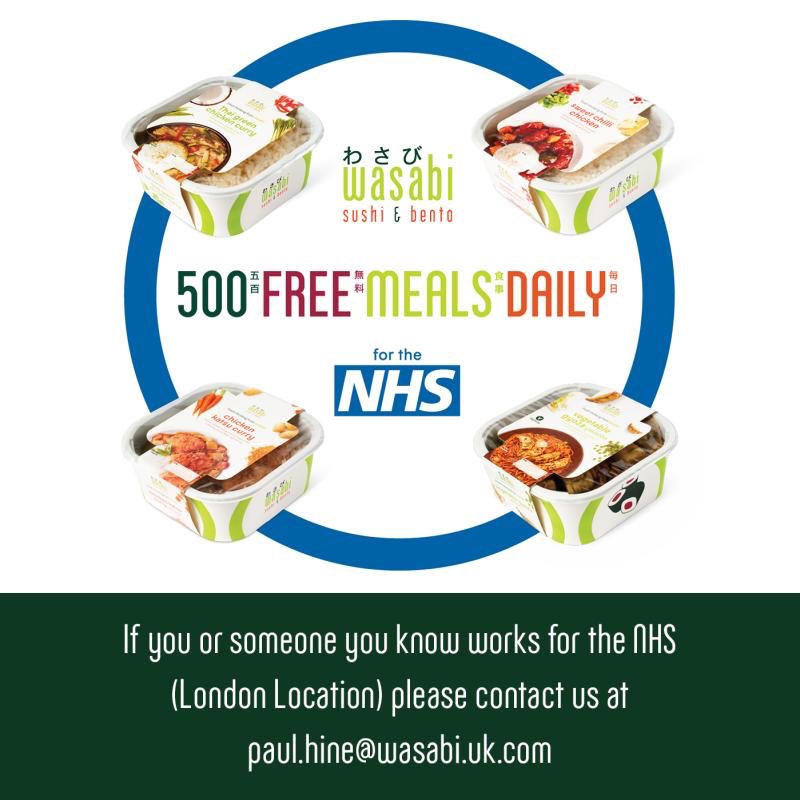 SuziLDavis's tweet photo. Our friends at #Capdesia have asked us to pass the message that @Wasabi_UK is making meals for @NHSEnglandLDN workers. Please get in touch with them to nominate anyone who should received one 🍛👩‍⚕️ https://t.co/fNdWwACWNB
