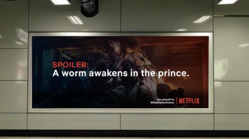 jennifer_patchp's tweet image. A Netflix OOH concept to encourage people to #StayAtHome - designed by a student. Smartly done 👏🏾