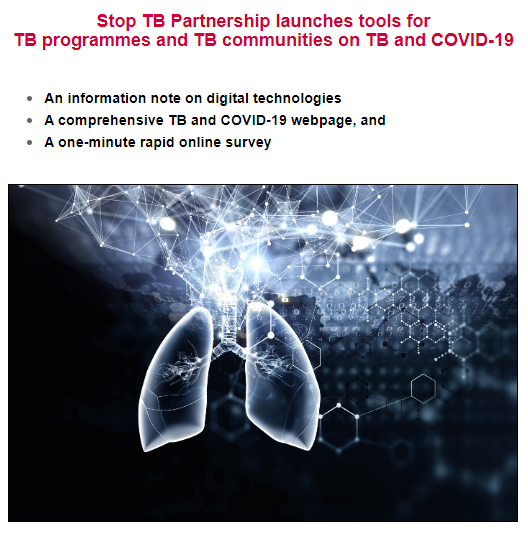 LAUNCHED🎉
As the #COVID19 pandemic spreads across the world, we <a href="/StopTB/">Stop TB Partnership</a> have launched a portfolio of tools, content and resources to support people with TB &amp; TB programmes during this situation.
👉🏾Check it out: stoptb.org/covid19.asp 

#ItsTimeToEndTB  #EndTB