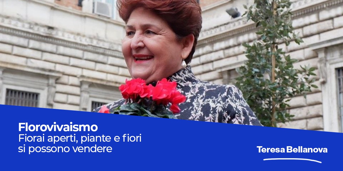 Il grido di allarme levatosi in questi giorni dal settore florovivaistico non è rimasto inascoltato.
Semi, piante, fiori ornamentali, piante in vaso, fertilizzanti, potranno essere prodotti, trasportati e venduti in tutti i negozi dedicati. 
facebook.com/teresabellanov…