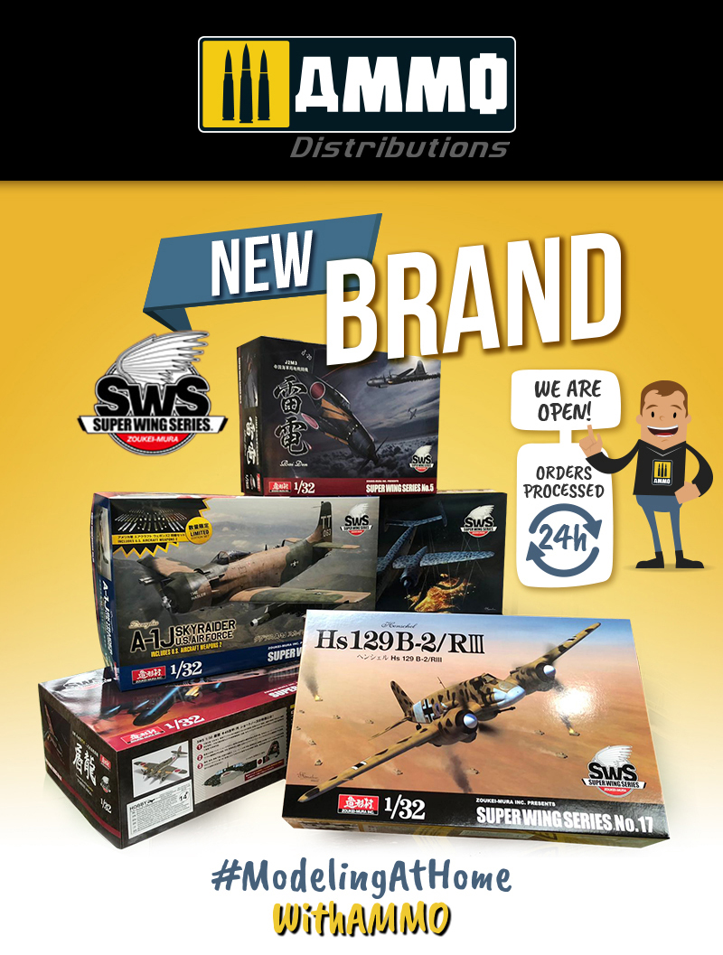 AMMOMIG's tweet photo. We are proud to announce Zoukei Mura as the latest addition to #AMMODistribution. These amazing 1/72, 1/48, and 1/32 #ModelKits are available to order now from #AMMO These #Aircraft make a great subject for #ModelingAtHomeWithAMMO.
Discover more here: https://t.co/BvAtVn3QxE https://t.co/pM14AUAJcB