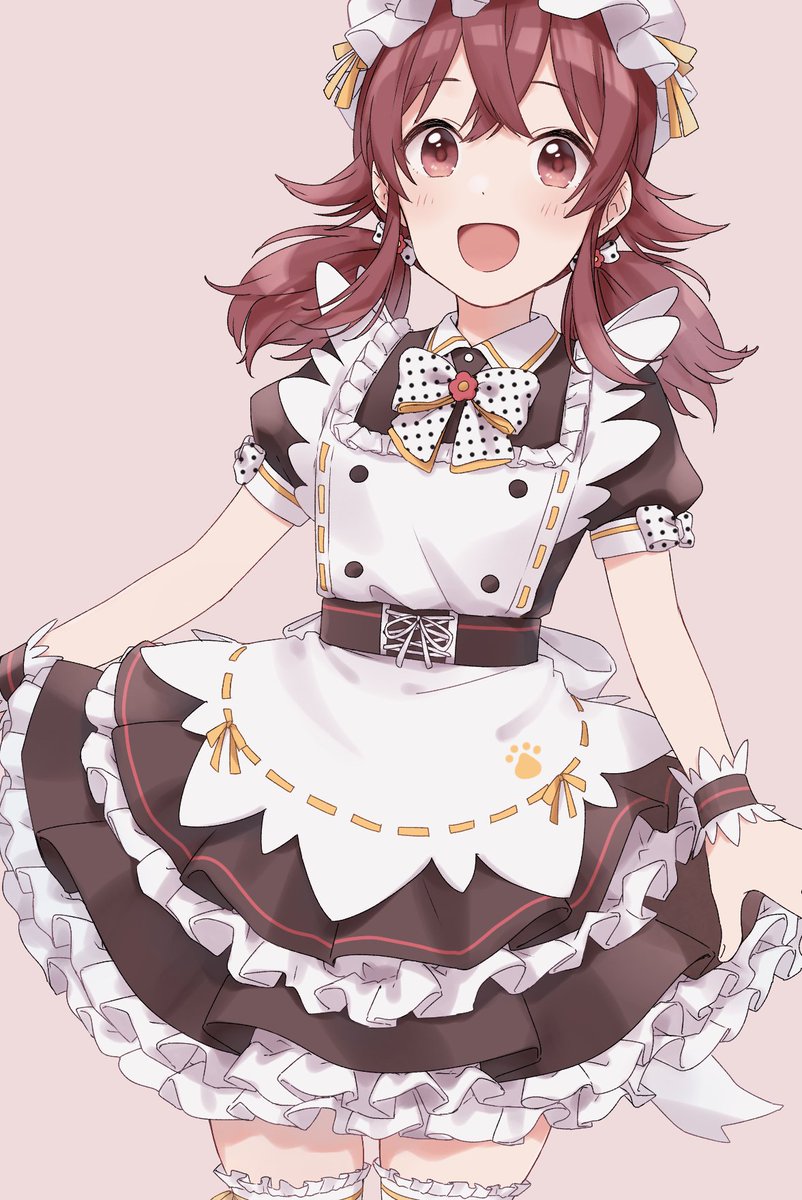 komiya kaho 1girl solo frills smile short sleeves looking at viewer maid  illustration images